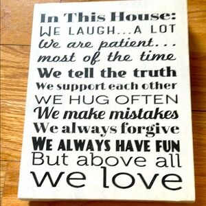 Inspirational Wall Art with Black Text